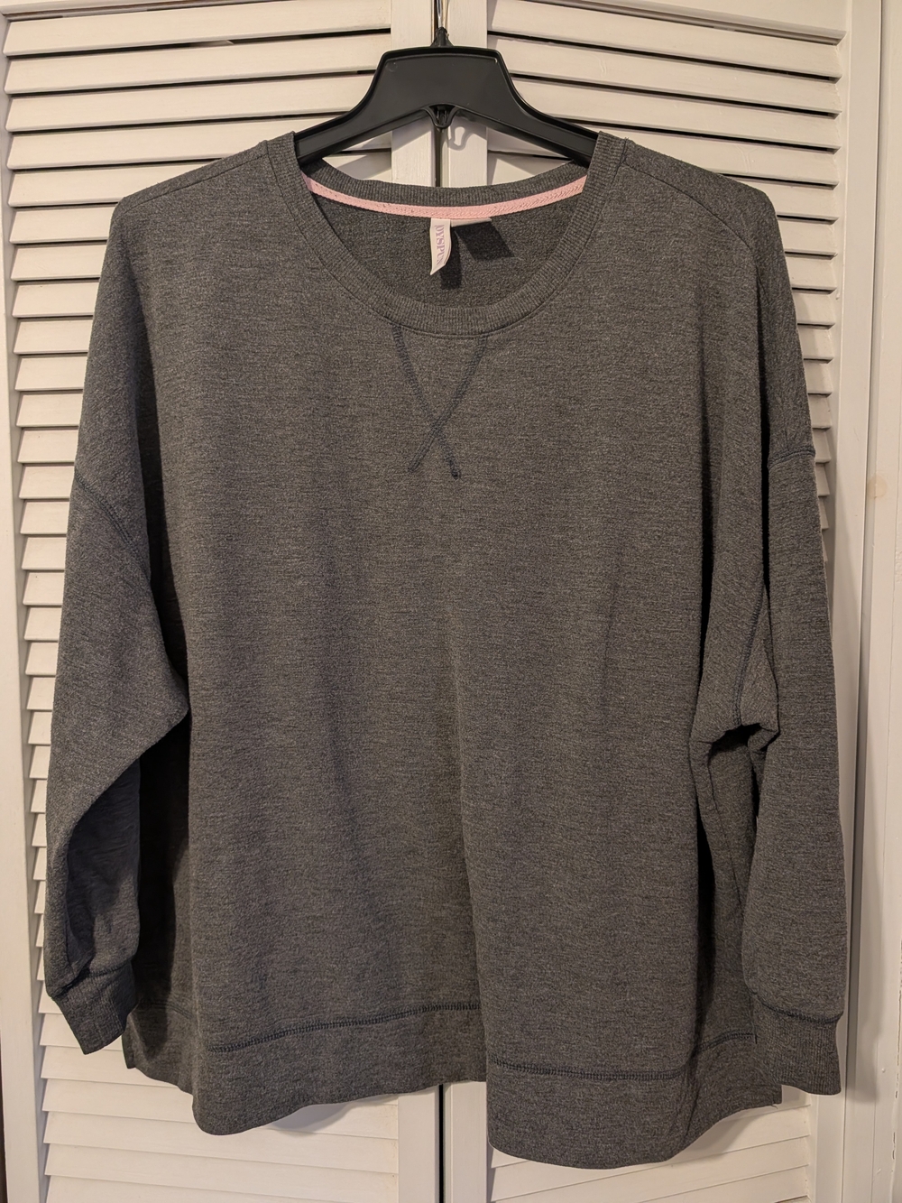 Cozy Gray Women's Crewneck Pajama Top